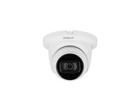 Dahua 4MP Eyeball AI kamera med fast 2.8mm objektiv, IR op til 50m og WDR 140dB, vist på hvid baggrund.