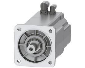 Siemens SIMOTICS S-1FK2 HI servomotor med 22 Nm moment og cylindrisk aksel, vist på hvid baggrund.