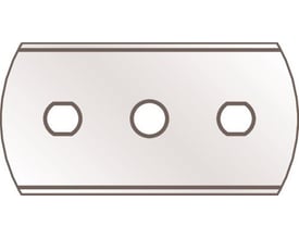 Martor knivblad nr. 36010 af stål med 4 skær, tykkelse 0,1 mm, bredde 22 mm og længde 43,4 mm.