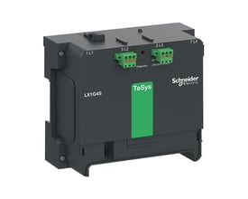 Schneider Electric kontrolmodul LX1G4S til 4-polet TeSys Giga 400-500A, 200-500V AC/DC, med PLC udgang og LED indikator.