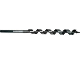 Irwin sneglebor i sort metal med 16 mm diameter og synlig spids til præcis centrering i træ.