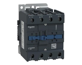 Schneider Electric 4-polet kontaktor 40A med 110VAC spænding og tydelig mærkning af L1, L2, L3, L4 og T1, T2, T3, T4.
