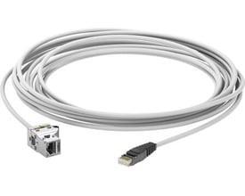 Lauritz Knudsen Actassi Consolidation Point kabel Cat.6A S/FTP på 5 meter, med RJ45 hun-konnektor og RJ45 han-stik.