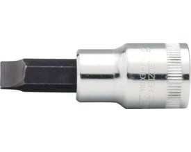 Bahco 1/2" tophoved til ligekærv skruer, 1.2x8.0 mm, med rulleteret overflade og højglanspoleret finish.