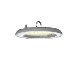 V-TAC VT-91100CCT 100W LED Highbay med grå aluminiumskabinet, ophængningsring og lysende LED-kerne.