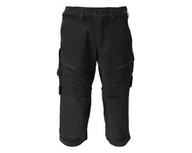 Mascot Customized 22249-605 knickers i sort, lavet af 89% polyamid og 11% elastan med Cordura forstærkede knælommer.