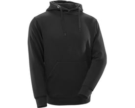 Mascot Crossover 51589 hættetrøje i sort, 2XL, med hætte, snore og stor kænguru-lomme.