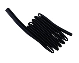 Abicor Binzel yderslange i sort gummi med en diameter på 20x1,5 mm, præsenteret i et rullet mønster på hvid baggrund.