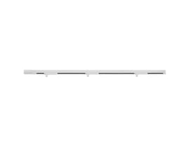 Komplet 1-meters Nordic Aluminium Skagen lysskinne i hvid, klar til montering af lamper og med endetilslutning.