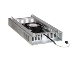 Schneider Electric ventilator til ATV22 størrelse C model Q i metalhus med sort ventilator og tilslutningskabel.