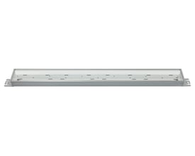 Signe IP23 armatur med 12160lm og 4000K farvetemperatur, vist fra forsiden med synlige LED-strips og monteringsbeslag.