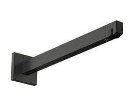 Hansgrohe bruserbøjning E til indbygning, 39 cm lang, med børstet sort krom PVD-finish og G ½" tilslutning.