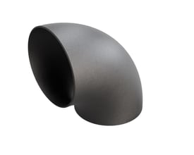 Indura 90° bøjning i P265GH stål til rør med 323,9 mm ydre diameter og 5,6 mm godstykkelse.