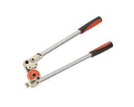 Ridgid 608M rørbukker i metal med orange og sorte gummihåndtag, designet til 8 mm rustfri rør.