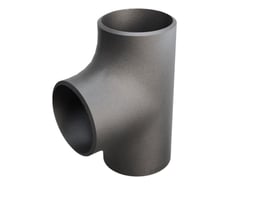 Grå P235GH tee fitting til rør med dimensionerne 60,3 x 2,9 mm, overholder DIN 2615/EN 10253-2 standarden.