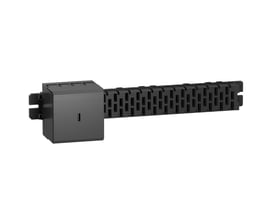 Schneider Electric 160A tavleskinne med 3L+N, længde 1100mm, vist med 54 udtag til distribution på hvid baggrund.