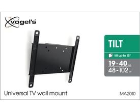 Vogel's MA2010 vægbeslag til universel TV-montering med vippefunktion for skærme 19-40 tommer, sort.