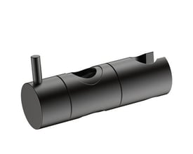 Mat sort glidestykke til brusesæt fra Blue Label, med cylinderformet krop og en lille tapp.