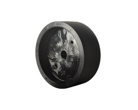 Scantool drivhjul 200x75x24mm i sort plast med synlig indvendig struktur og mærket 'JMN'.