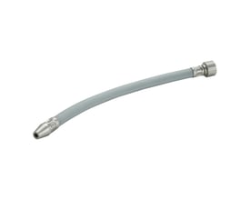 Frostline spuleslange på 600 mm med grå slange og metalfarvede tilslutninger, vist strakt skråt.