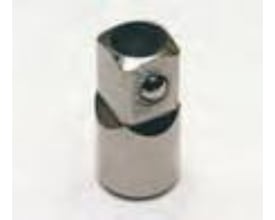 Helmuth A. Jensen rustfri adaptor 1/4" - 3/8", fremstillet af 17-4SS stål med 3/8" han og 1/4" hun gevind.