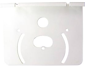 CH Armatur Sport Lens loftbeslag i hvid metal, med udskæringer til montering af Sport Lens lamper.