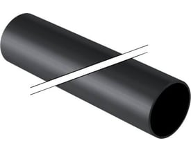 Geberit PE-HD afløbsrør, sort, 32mm i diameter og 5 meter langt, fremstillet af UV-bestandigt materiale.