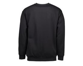 ID Game sweatshirt 0600 til mænd i sort, str. 3XL, vist bagfra med rund hals og ribkant.
