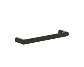 Svedbergs M3 møbelgreb i matsort med lige, aflangt greb og c/c-afstand på 128 mm, set skråt forfra.