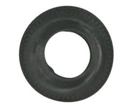 Tente dæk 4.00-8 ST-15, 6 lags med 335 kg belastning, viser dækkets mønster og dimensioner på hvid baggrund.