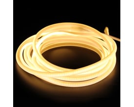 LEDlife HiCri Neon COB LED strip rullet sammen på mørk baggrund, viser 4000K neutral hvidt lys.