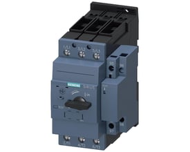 Siemens SIRIUS 3RV2 motorværn i størrelse S2, justerbart fra 32-40A, med 3-polet design og tydelige mærkningsfelter.
