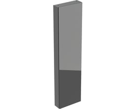 Geberit højskab i matlakeret lavafarvet spånplade, 45x180x15 cm, med én vendbar låge og push-open funktion.