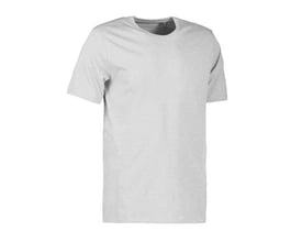 ID Identity økologisk T-shirt i lys grå melange, størrelse 3XL, fremstillet i 100% økologisk bomuld med klassisk pasform.