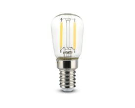 V-TAC ST26 LED pære med E14 fatning og kultrådselementer, 2W erstatter 20W, 230V.