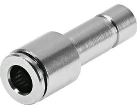 Festo Stikforbinder NPQH-D-S12-Q8-P10, en standard stikforbinder i metal med push/pull princip og 7mm nominel størrelse.