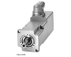 Siemens Simotics S-1FK2 HD servo motor med 8mm cylindrisk aksel og drejelig M12 OCC-grænseflade på hvid baggrund.