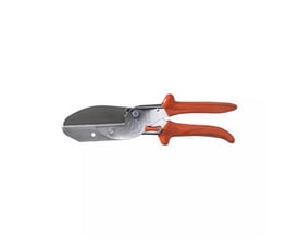 Löwe listesaks med orange håndtag og 85 mm klinge set fra siden, ideel til præcise snit i lister.