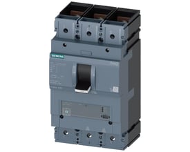 Siemens 3VA2 maksimalafbryder, 3-polet, 630A, med 55kA brydeevne og ETU340 elektronisk udløser, fremviser ON/OFF og trip funktioner.