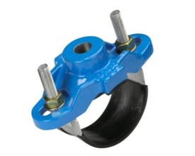 Romacon anboringssadel DN250 x 2" i støbejern GGG50 med NBR pakning og rustfri bagbøjle.