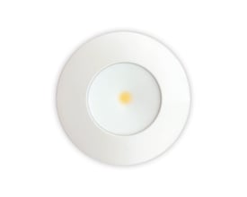 Scan Products Sofia 90D ISO minidownlight i mat hvid aluminium med en diameter på 70mm og en varm hvid lyskilde.