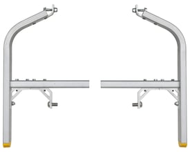 W.steps Stigefod Type 9, WTB SF 9, fremstillet af aluminium med gule endestykker, der øger stigens bredde.