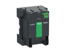 Schneider Electric TeSys kontrolmodul LX1G3Q til 3-polet kontaktor, 48-130V AC/DC, med grøn mærkat og klemrække.
