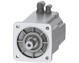 Siemens Simotics S-1FK2 HI servomotor med 18 Nm moment, 2.5 kW effekt og absolut encoder på hvid baggrund.