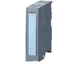 Siemens SIWAREX WP522 ST elektronisk vejeløsning med 2 kanaler, RS485 og Ethernet-interface, monteret på DIN-skinne.
