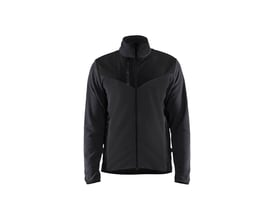 Blåkläder Workwear strikket jakke i antracit grå/sort, str. M, med softshell paneler og lynlås.