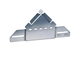 Lauritz Knudsen universal hjørne til gitterbakker, 60mm høj og 1mm tykt stål med Zinc+ overflade.