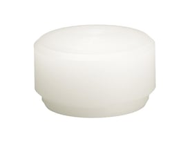 Hvid Ironside-hammerbane til dødslagshammer, 50 mm, med rund top og trinformet cylinderform.