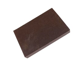 Distar skærpesten, mellem, til diamantkernebor, 300x200x40 mm, med en grov mørkebrun overflade.