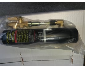 Scantool Cylinder 220/280 GSH hydraulisk fødekontrol med messingventiler og 190 mm længde, indpakket i klar plast.